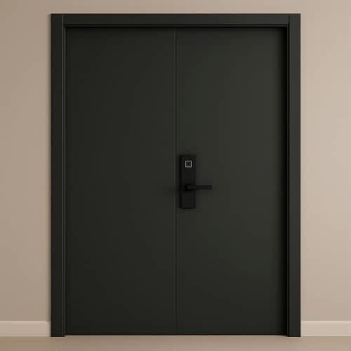 60 Dakika Yangına Dayanıklı Çift Kanatlı Ahşap Kapı EI60 Sertifikalı